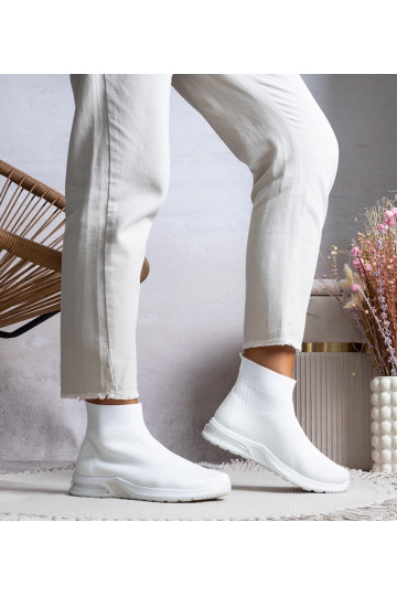 Weiße High-Top-Sneakers von...