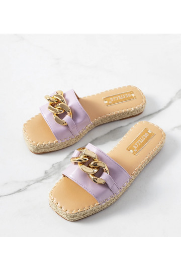 Lila Flip-Flops mit Kette... 2