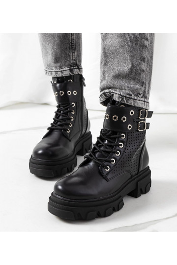 Schwarze Stiefeletten mit...