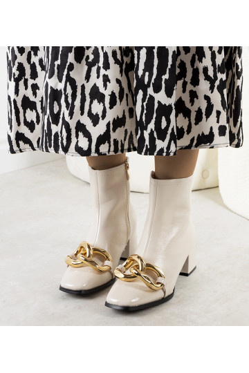 Beige Stiefeletten...