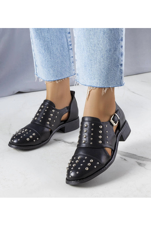 Schwarze Irene Cut-Out-Schuhe