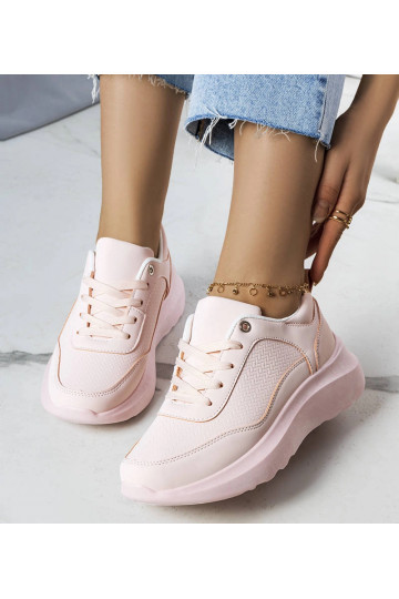 Pinke Sneaker mit trendiger... 2