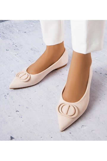 Beige Grignon-Ballerinas...