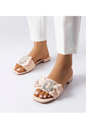 Beige elegante Sandalen mit...