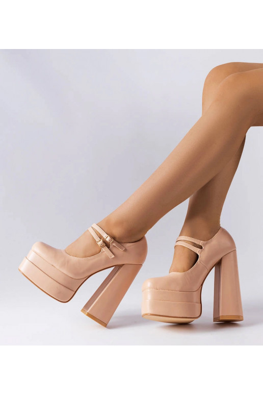 Beige Pumps mit hohem Absatz Chouinard