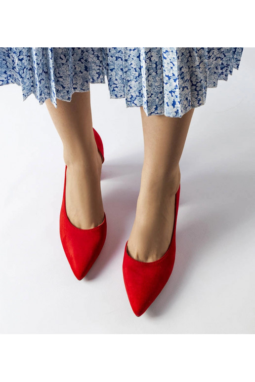 Sargent rote Pumps mit Blockabsatz