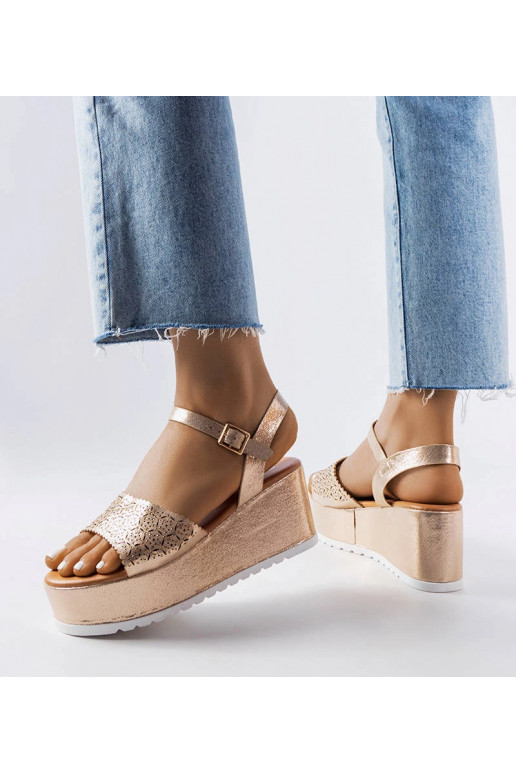 Goldene Plateausandalen „Stockton“...