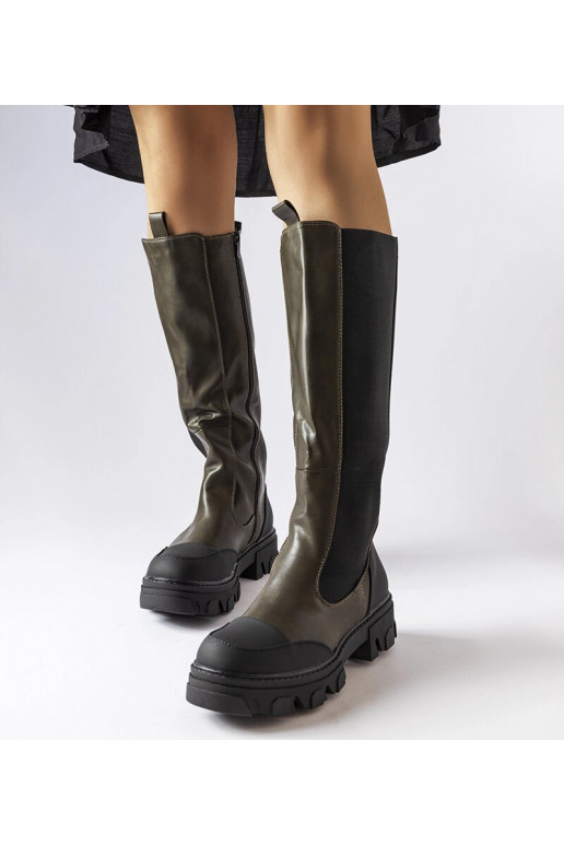 Grüne hohe Stiefel von Pasquale