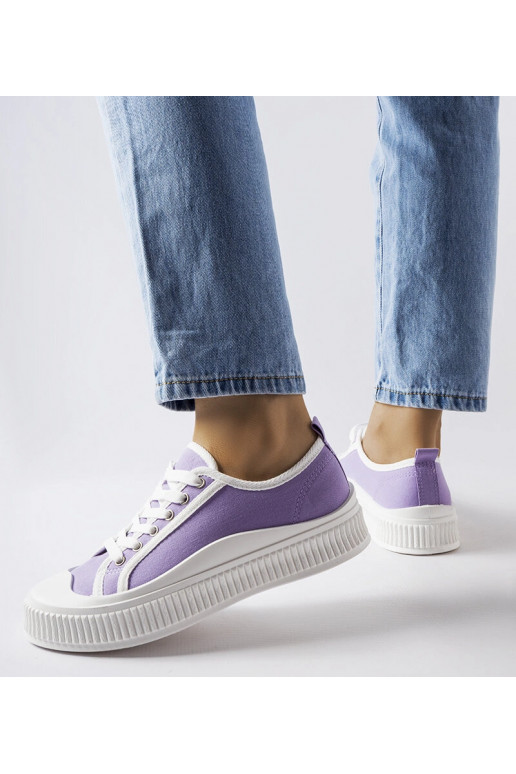 Lila Plateau-Sneakers von Alfianello