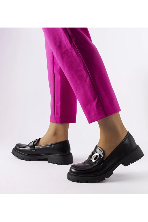 Schwarze elegante Loafer mit Zirkonen... Schwarze elegante Loafer mit Zirkonen...