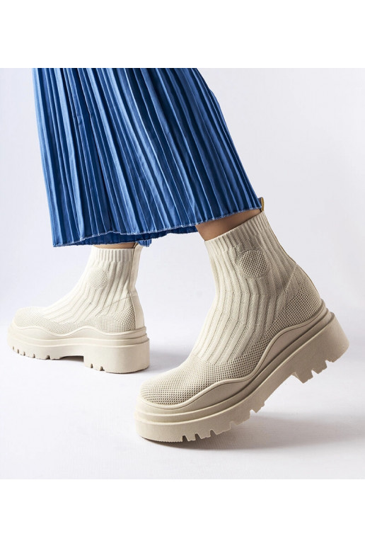 Beige High-Top-Sneakers Marks