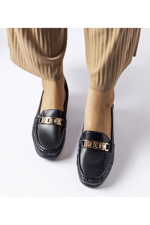 Schwarze Loafer mit Keilschnalle von... Schwarze Loafer mit Keilschnalle von...