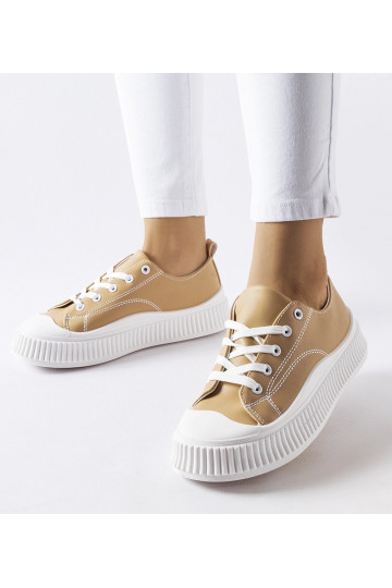 Beige Erbezzo Plateau-Sneaker