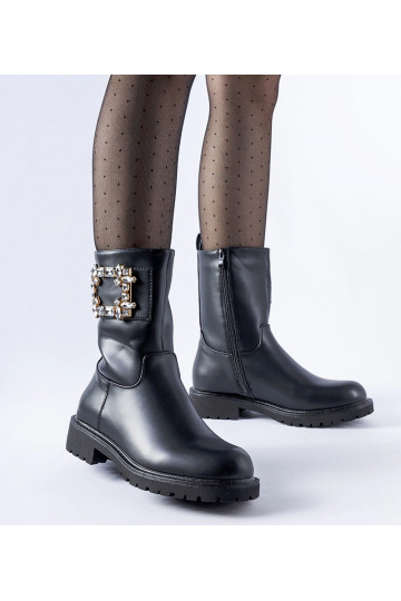 Schwarze Stiefeletten mit...