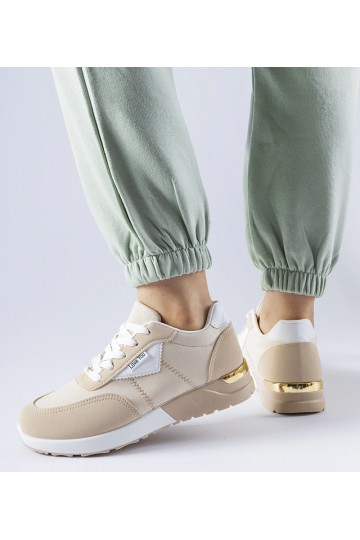 Beige Stoff-Sneaker Geraldino