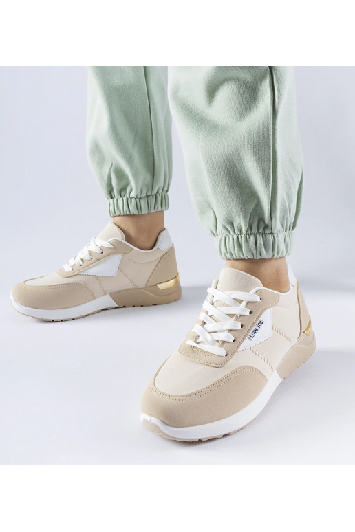 Beige Stoff-Sneaker Geraldino
