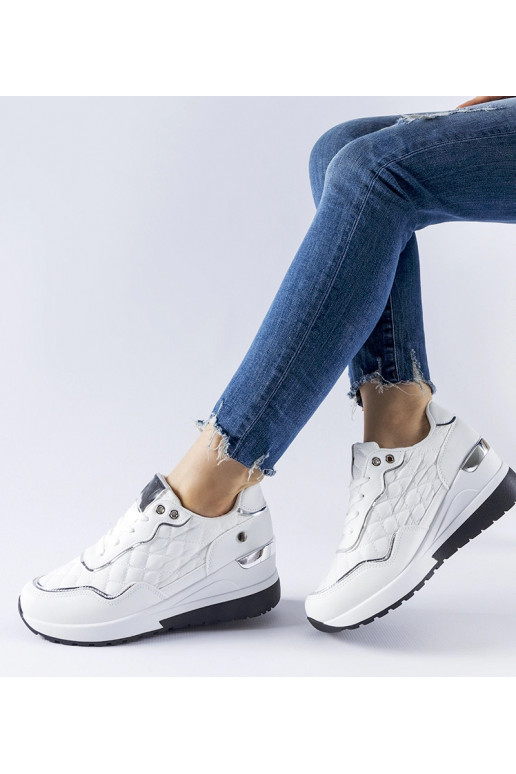 Weiße gesteppte Pisignano-Keilsneaker