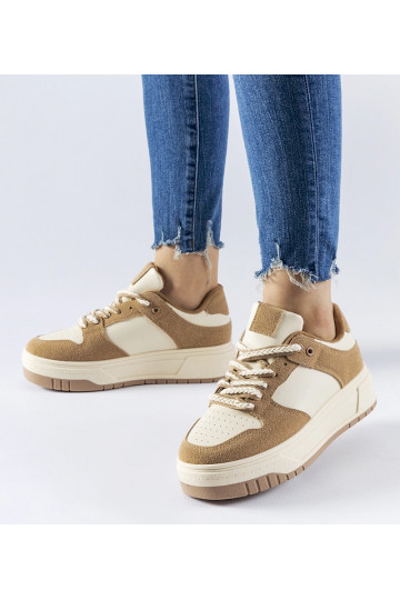 Beige Crim Plateau-Sneakers