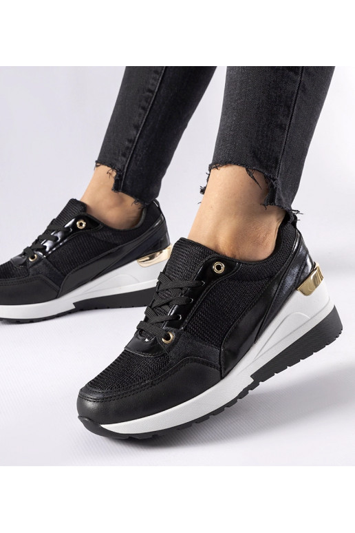 Schwarze Gauvin-Keilsneakers