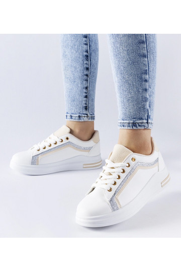 Weiße Mayfield Plateau-Sneaker