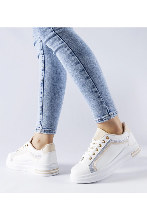 Weiße Mayfield Plateau-Sneaker