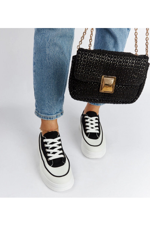 Schwarze Plateau-Sneakers Plesio