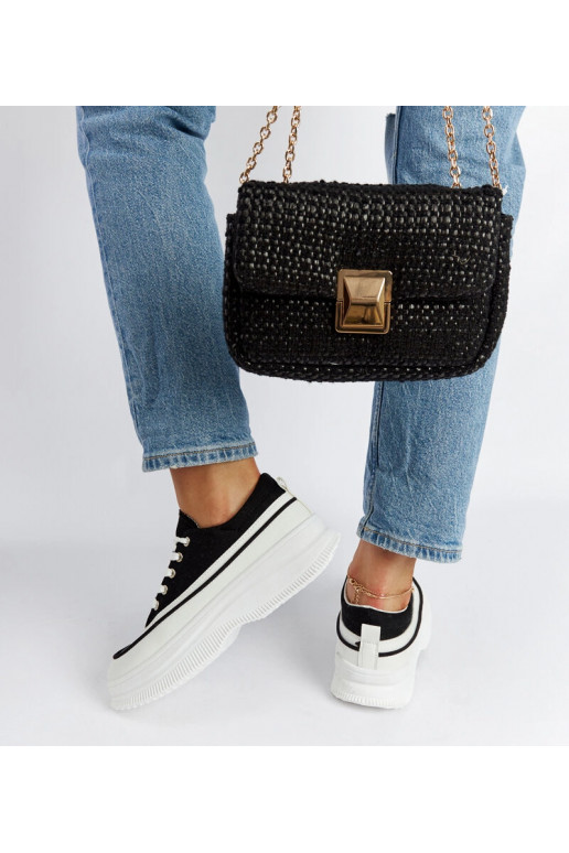 Schwarze Plateau-Sneakers Plesio