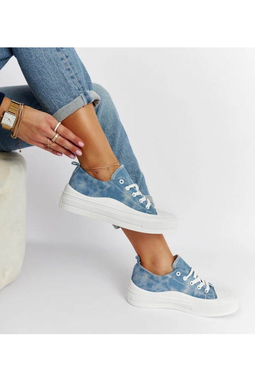 Blaue Blais Plateau-Sneakers