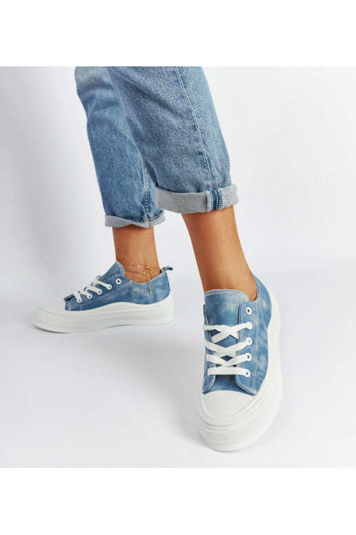 Blaue Blais Plateau-Sneakers
