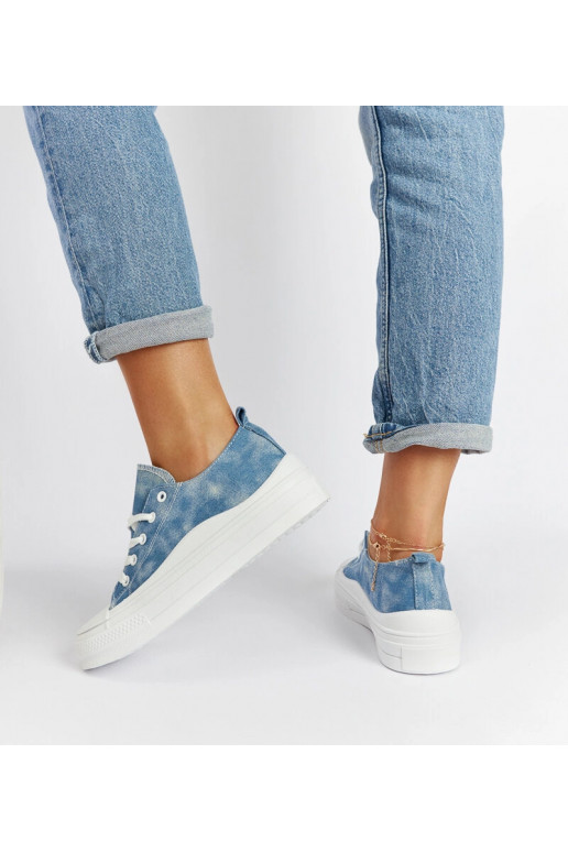 Blaue Blais Plateau-Sneakers