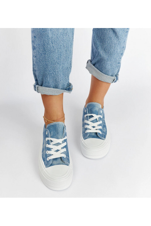 Blaue Blais Plateau-Sneakers