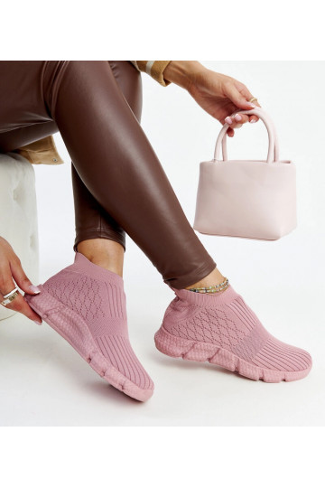 Rosa leichte Sport-Sneaker...