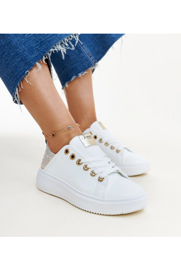 Weiße und beige Sneakers... 2