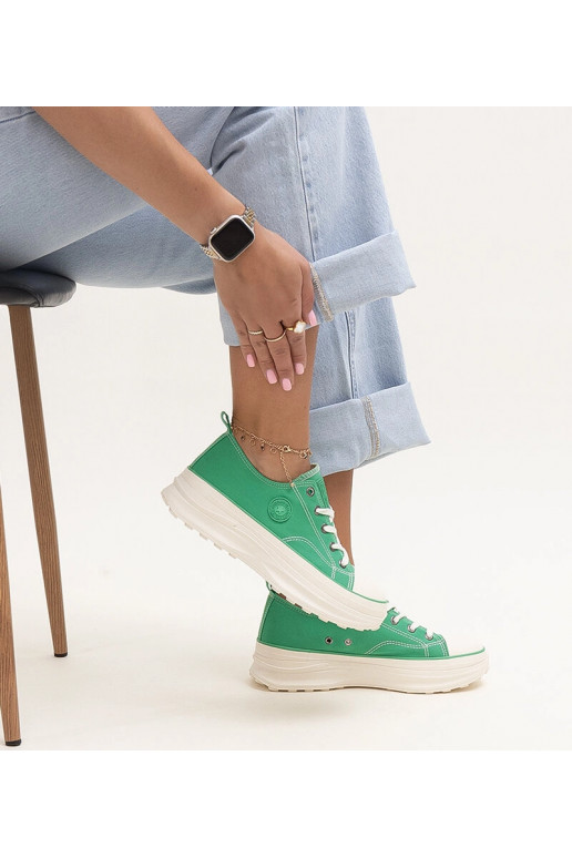 Grüne klobige Sneakers Big Star NN274130