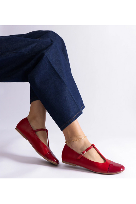 Gloriana rote Lackleder-Ballerinas...