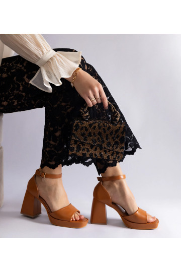 Braune Isolina Sandalen mit...