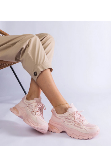 Rosa Sport-Sneaker mit...