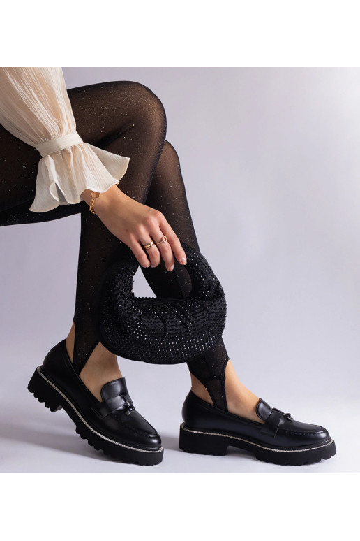 Schwarze Loafer aus Kunstleder mit... Schwarze Loafer aus Kunstleder mit...