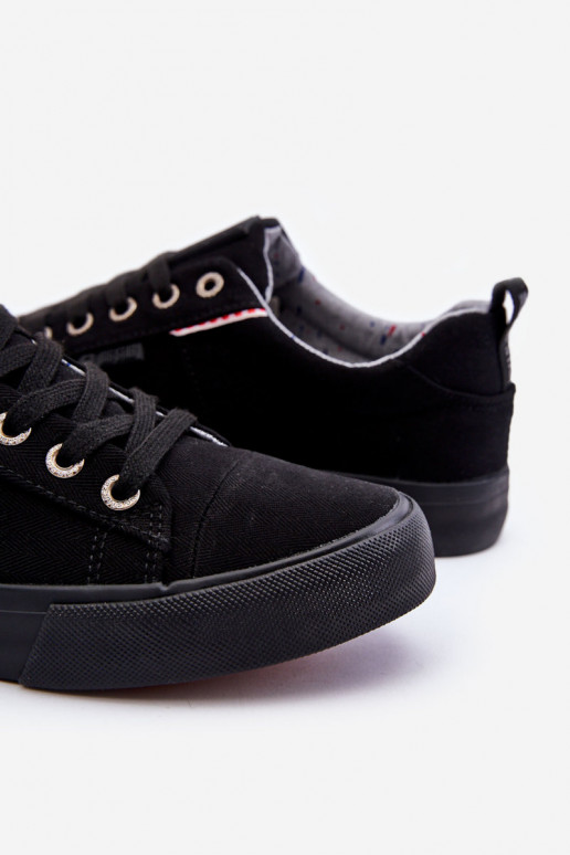 Niedrig für Männer  lässige Schuhe Big Star KK174002 schZuarze Farbe