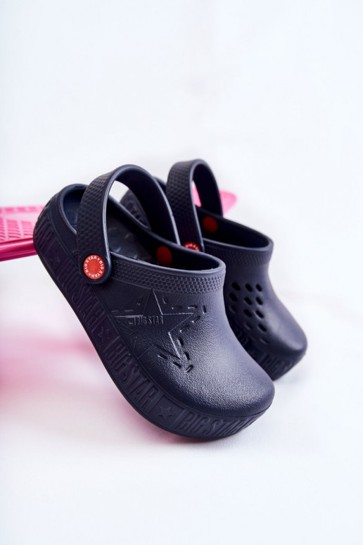 Kindisch Leichte Hausschuhe Crocs Big Star II375002 Dunkelblau