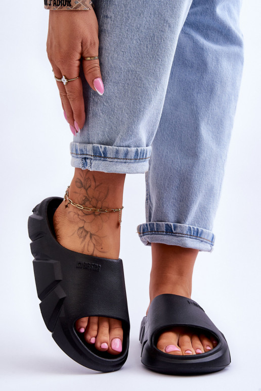  Damenhausschuhe mit Schaumstoff Big Star LL274594 schZuarze Farbe