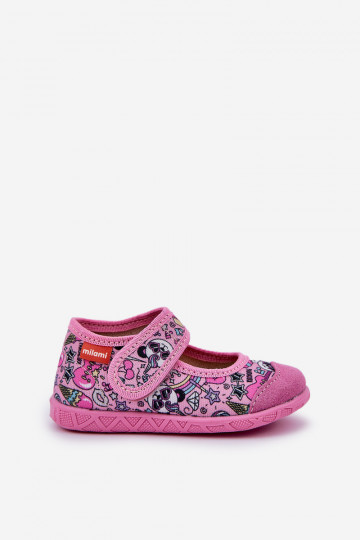 Milami Kinder-Slipper mit Klettverschluss IN Panda Bär rosa Farbe Esnia 2