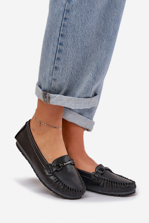 gleichschenklig Haut Mokassins mit Ornamenten S.Barski LR51-547 schZuarze Farbe gleichschenklig Haut Mokassins mit Ornamenten S.Barski LR51-547 schZuarze Farbe