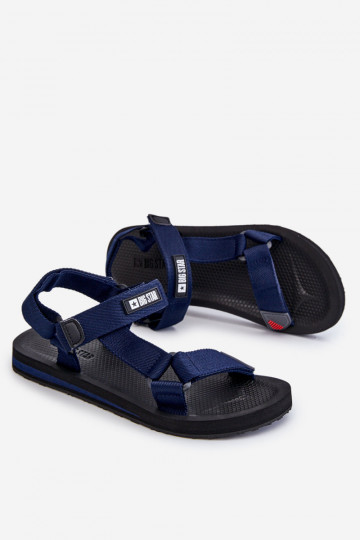 Männlich Sandalen mit Klebeverschlüssen Big Star DD174718 Dunkelblau 2