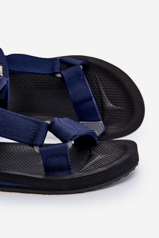 Männlich Sandalen mit Klebeverschlüssen Big Star DD174718 Dunkelblau