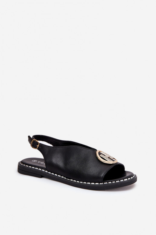 gleichschenklig Eleganter Stil Sandalen mit Ornamenten schZuarze Farbe Iseliria gleichschenklig Eleganter Stil Sandalen mit Ornamenten schZuarze Farbe Iseliria