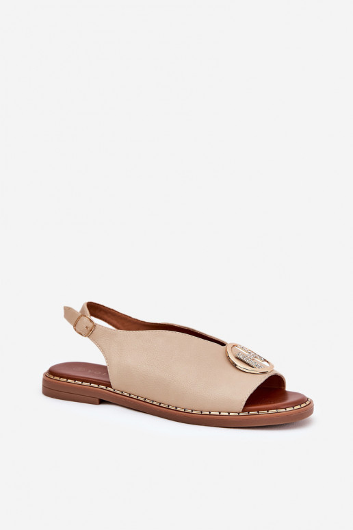 gleichschenklig Eleganter Stil Sandalen mit Ornamenten Beige Iseliria gleichschenklig Eleganter Stil Sandalen mit Ornamenten Beige Iseliria