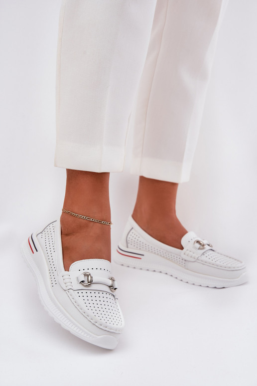 Durchbrochene Ballerinas Z Ermöglichtturalnej Skóry Vinceza 95331 Zueiße Farbe Durchbrochene Ballerinas Z Ermöglichtturalnej Skóry Vinceza 95331 Zueiße Farbe