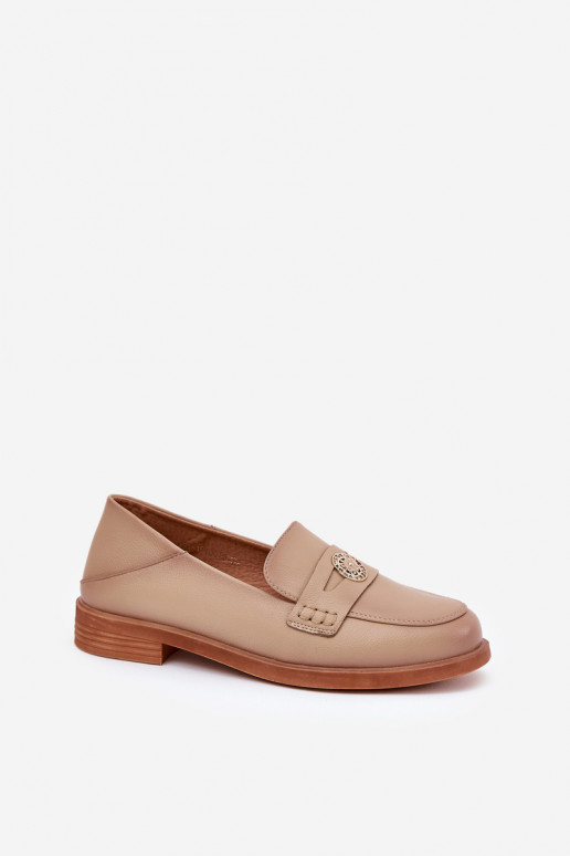 Eleganter Stil Mokassins für Damen Z Ermöglichtturalnej Skóry Vinceza 18100 Beige Eleganter Stil Mokassins für Damen Z Ermöglichtturalnej Skóry Vinceza 18100 Beige