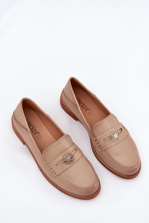 Eleganter Stil Mokassins für Damen Z Ermöglichtturalnej Skóry Vinceza 18100 Beige Eleganter Stil Mokassins für Damen Z Ermöglichtturalnej Skóry Vinceza 18100 Beige